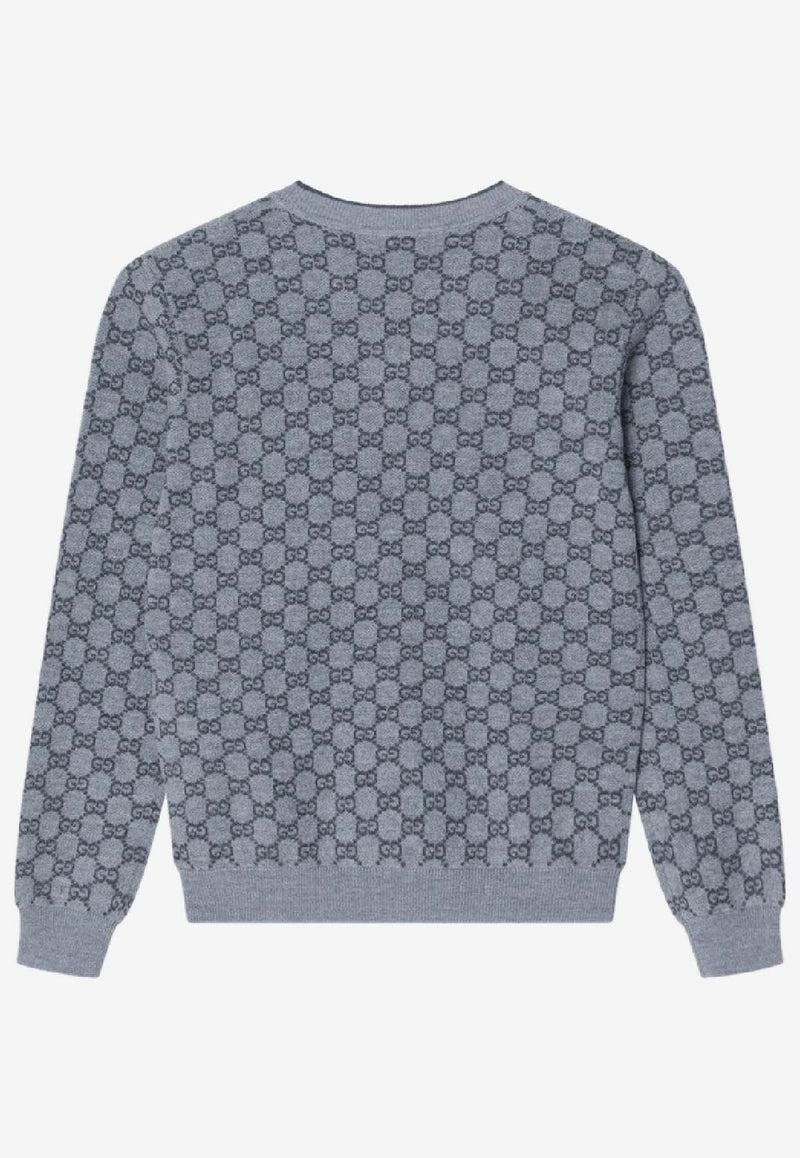 Gucci Boys Monogram Crewneck Sweater 834349XKEZO/R_GUC-1018