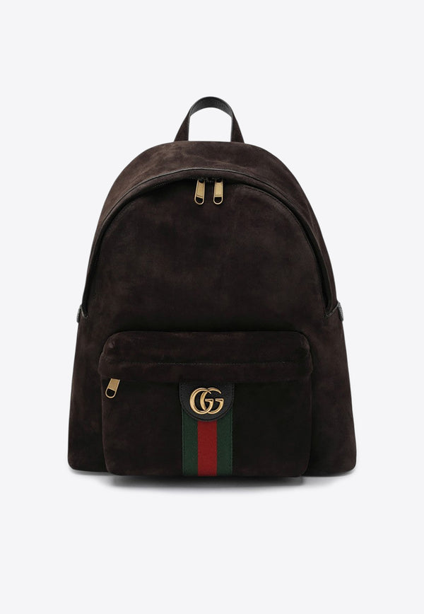 Gucci Medium Ophidia Suede Backpack  Brown 834466AAE1E/R_GUC-2043