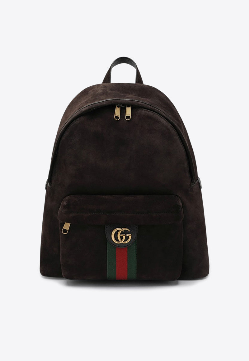 Gucci Medium Ophidia Suede Backpack  Brown 834466AAE1E/R_GUC-2043