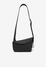 Alexander McQueen T-bar Shoulder Bag in Textured Leather Black 8346551VDBF 1000