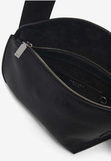 Alexander McQueen T-bar Shoulder Bag in Textured Leather Black 8346551VDBF 1000