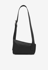Alexander McQueen T-bar Shoulder Bag in Textured Leather Black 8346551VDBF 1000