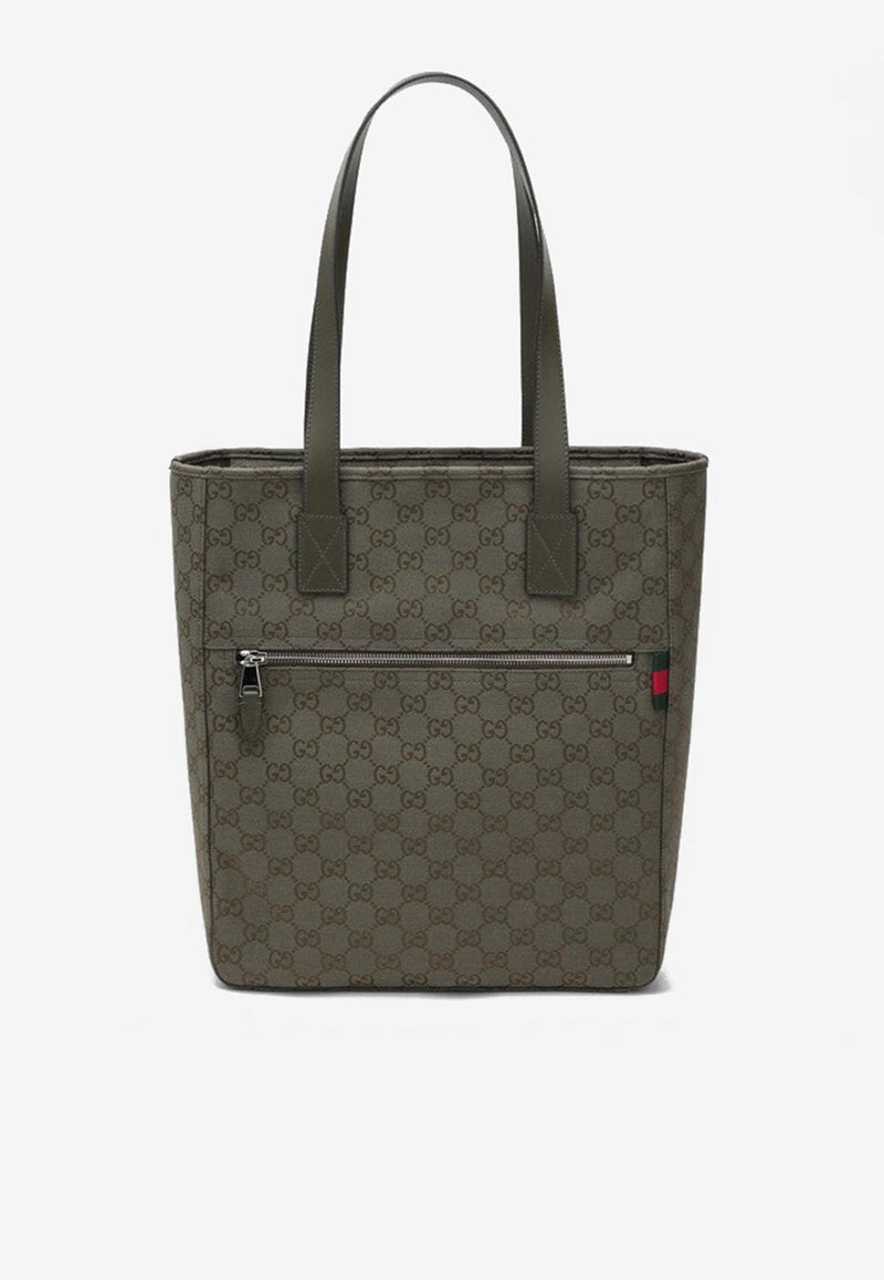 Gucci Medium GG Canvas Tote Bag Green 834796FAEOK/R_GUC-3242