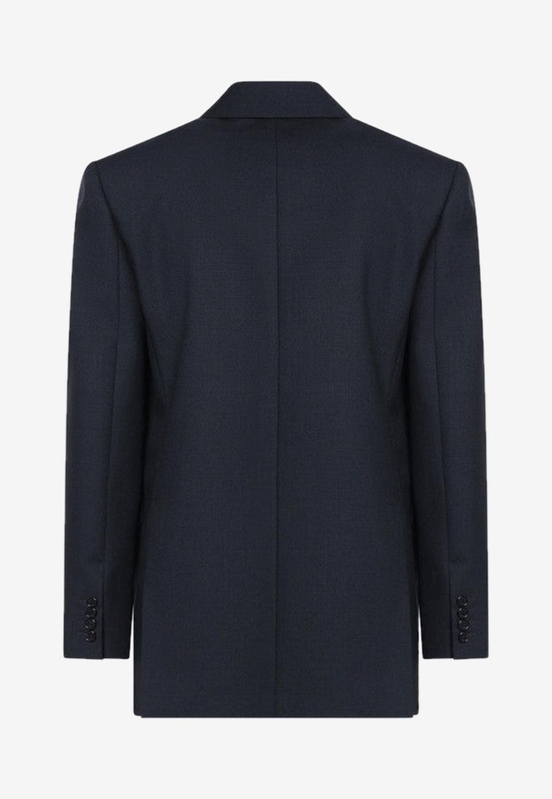 Saint Laurent Double-Breasted Wool Blazer Blue 835102Y5K32/R_YSL-4140