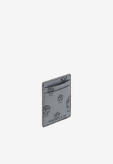 Alexander McQueen Skull Print Leather Magnetic Cardholder Gray 8361401AAWE 1960