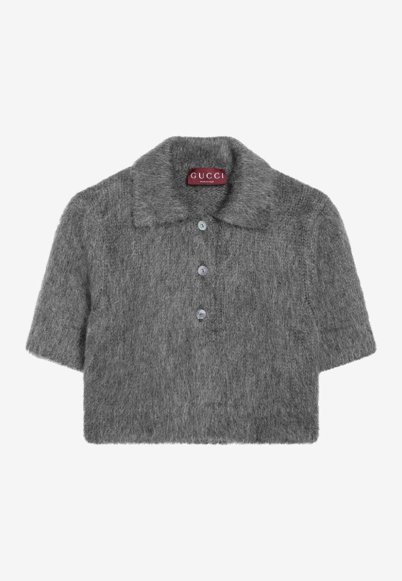Gucci Mohair Cropped Top Gray 836765XKE08/R_GUC-1087