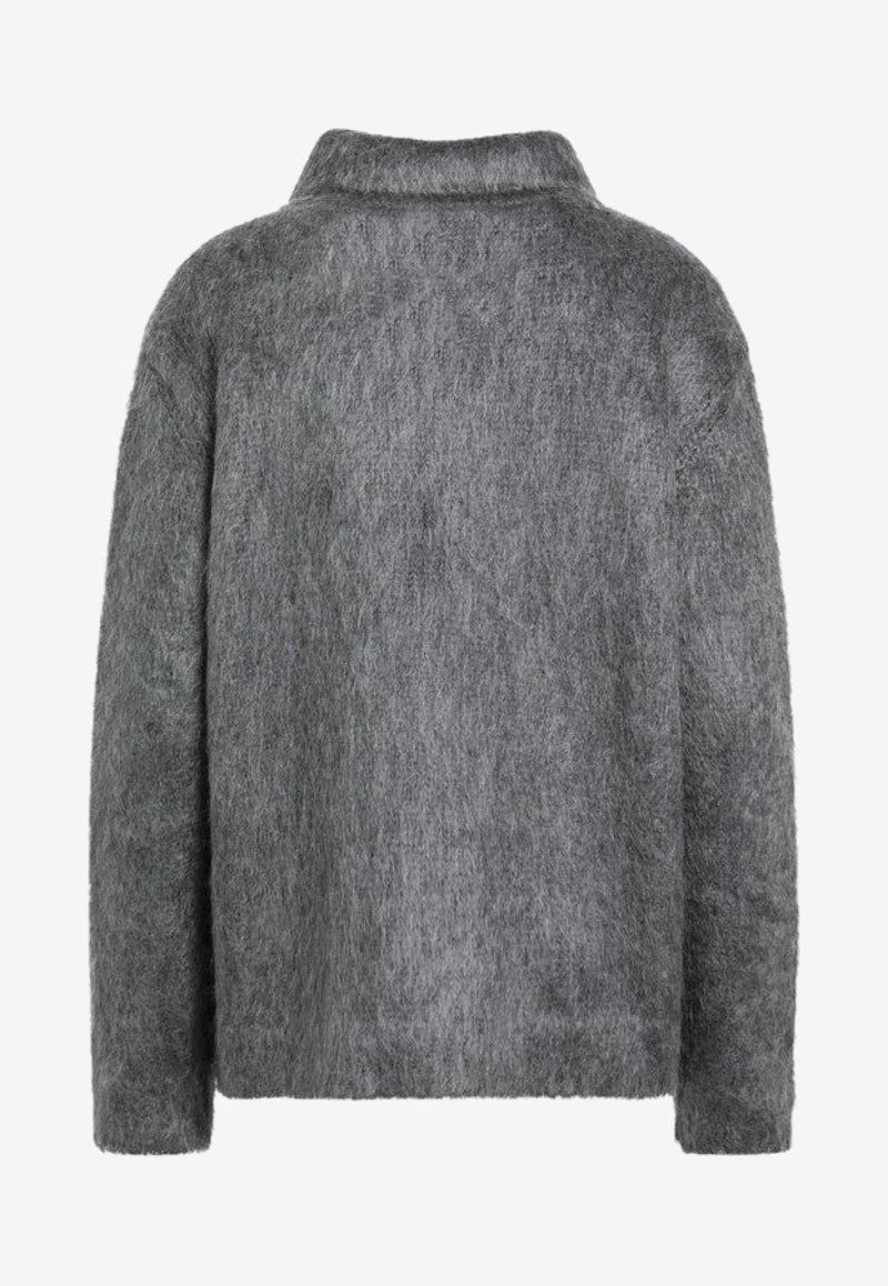 Gucci Mohair Buttoned Cardigan Gray 836767XKE08/R_GUC-1087
