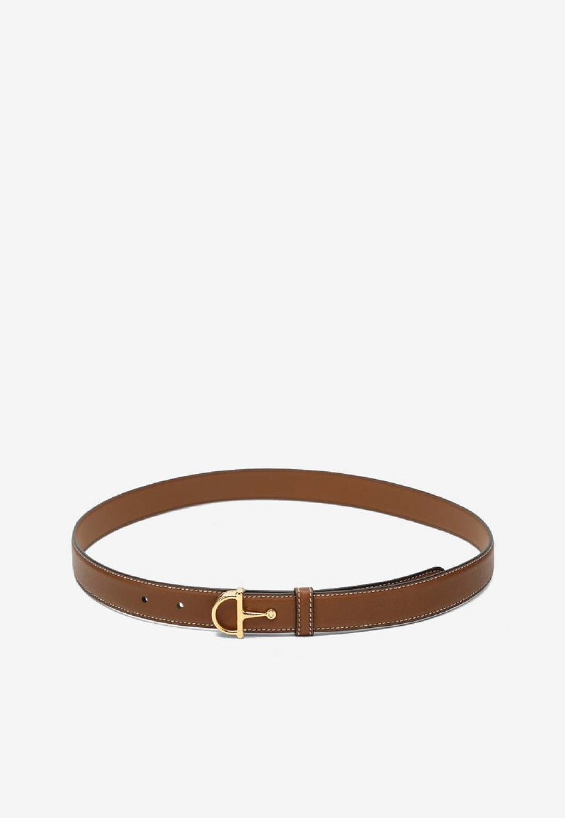 Gucci Half-Horsebit Buckle Thin Belt Tan 836993AAEFH/R_GUC-2718