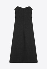 The Row Amor Sleeveless Wool-Blend Midi Dress Gray 8369W1439/P_THERO-DGM