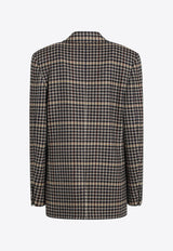 Saint Laurent Double-Breasted Checked Wool Blazer Multicolor 837047Y3J60/R_YSL-1016
