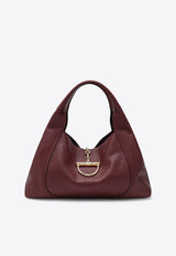 Gucci Softbit Maxi Leather Hobo Bag Burgundy 837466AAEAO/R_GUC-6207
