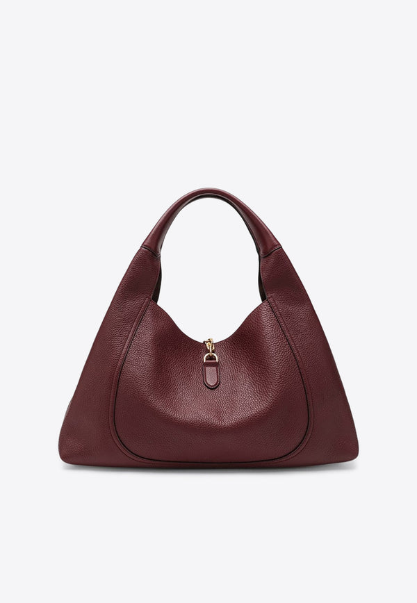 Gucci Softbit Maxi Leather Hobo Bag Burgundy 837466AAEAO/R_GUC-6207
