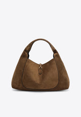 Gucci Softbit Maxi Suede Hobo Bag Brown 837466AAFLB/R_GUC-2118