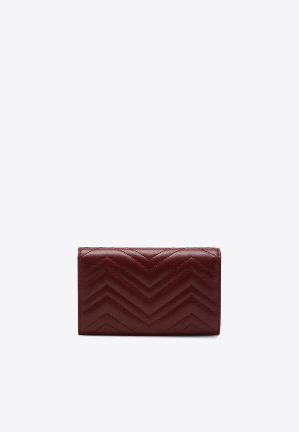 Gucci GG Marmont Quilted Leather Chain Clutch Burgundy 837745AAET8/R_GUC-6207