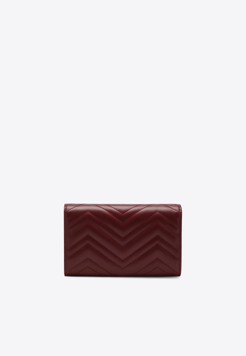 Gucci GG Marmont Quilted Leather Chain Clutch Burgundy 837745AAET8/R_GUC-6207