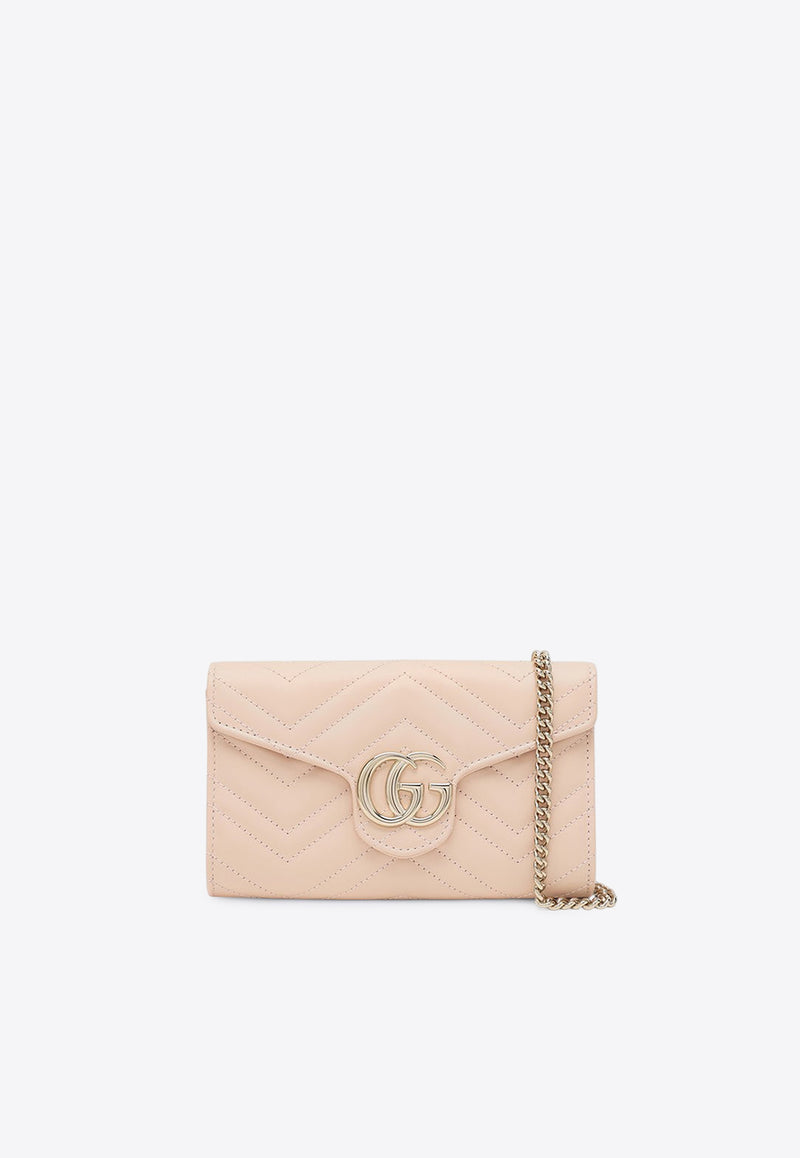 Gucci GG Marmont Quilted Leather Chain Clutch Pink 837745AAET8/R_GUC-6823
