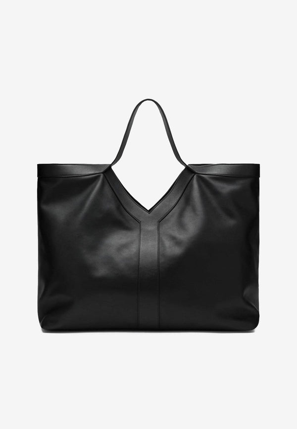 Saint Laurent Maxi Y Leather Tote Bag Black 838281AAEIF/R_YSL-1000
