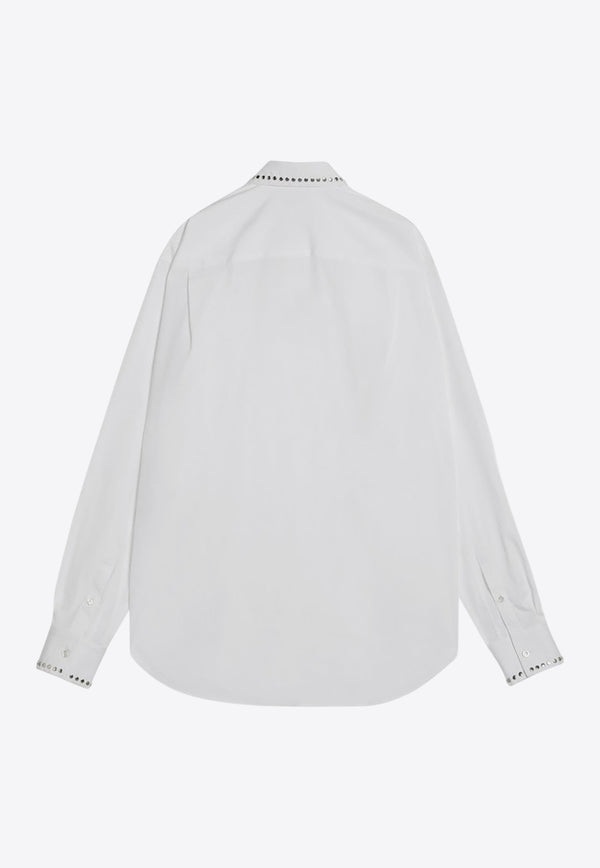 Alexander McQueen Studded Button-Up Shirt White 838507QNAAX/R_ALEXQ-9000