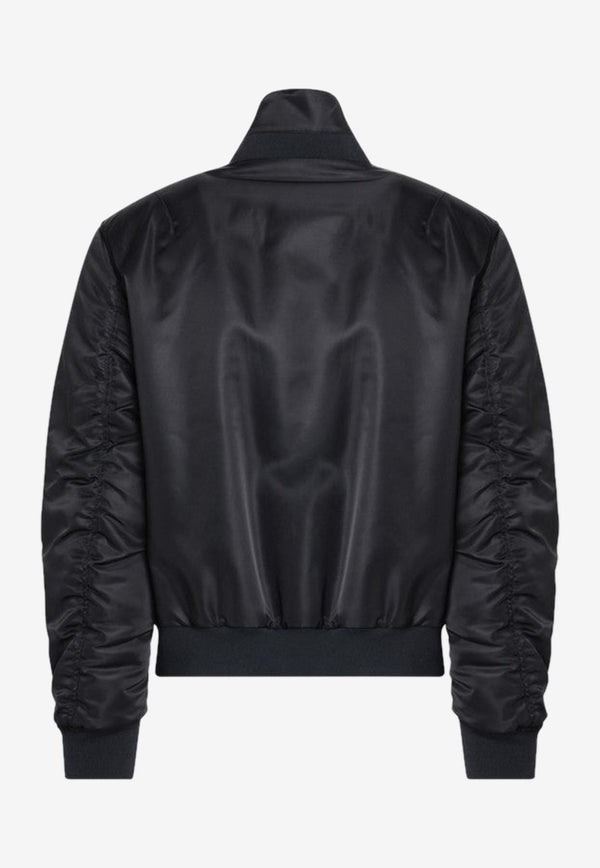 Alexander McQueen Zip-Up Bomber Jacket Black 838589QRAAK/R_ALEXQ-1000