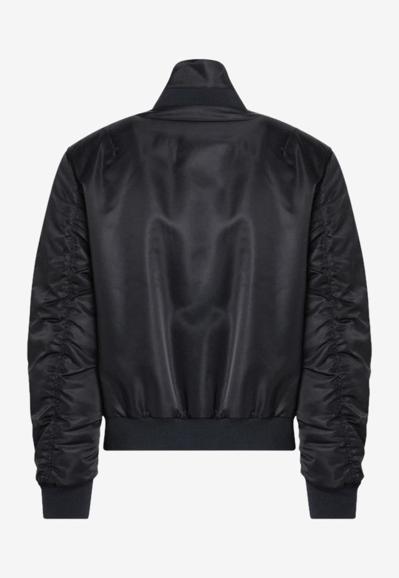 Alexander McQueen Zip-Up Bomber Jacket Black 838589QRAAK/R_ALEXQ-1000