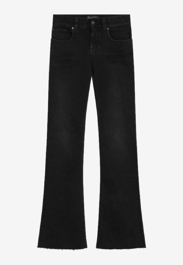 Balenciaga Logo Patch Boot-Cut Jeans Black 838692TSWC3/R_BALEN-8582