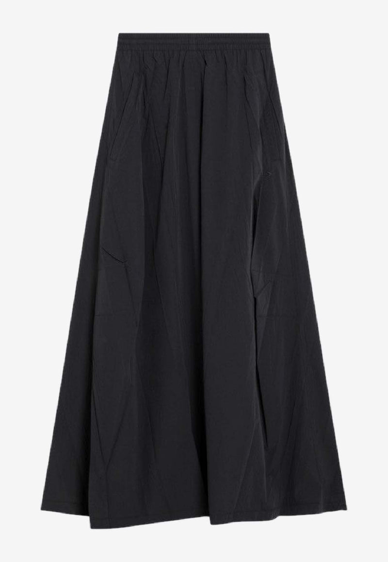 Balenciaga Washed Flowy Maxi Skirt Black 838764TRO31/R_BALEN-1055