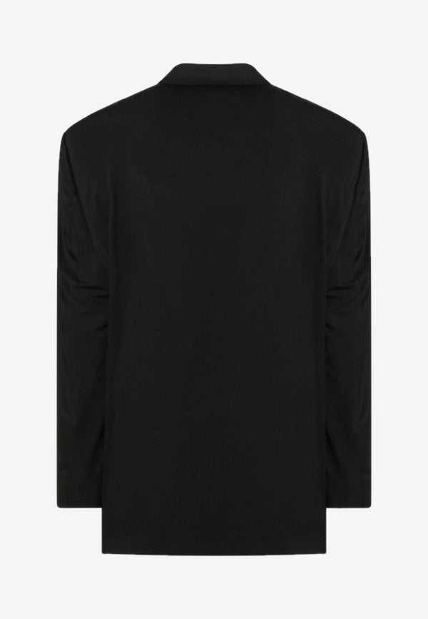 Balenciaga Single-Breasted Wool Jacket Black 838840TJT35/R_BALEN-1000