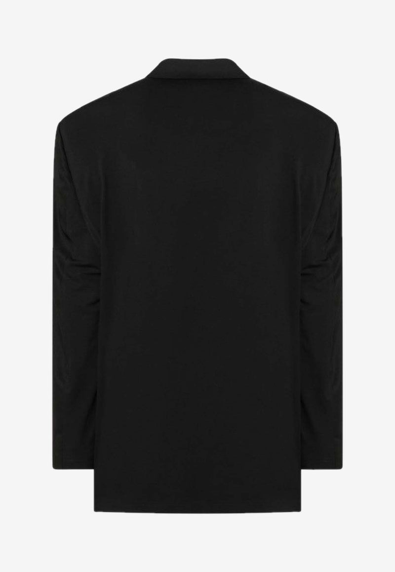 Balenciaga Single-Breasted Wool Jacket Black 838840TJT35/R_BALEN-1000