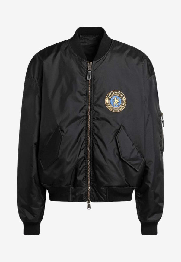 Balenciaga Uniform Merch Bomber Jacket Black 839101TOO04/R_BALEN-1000
