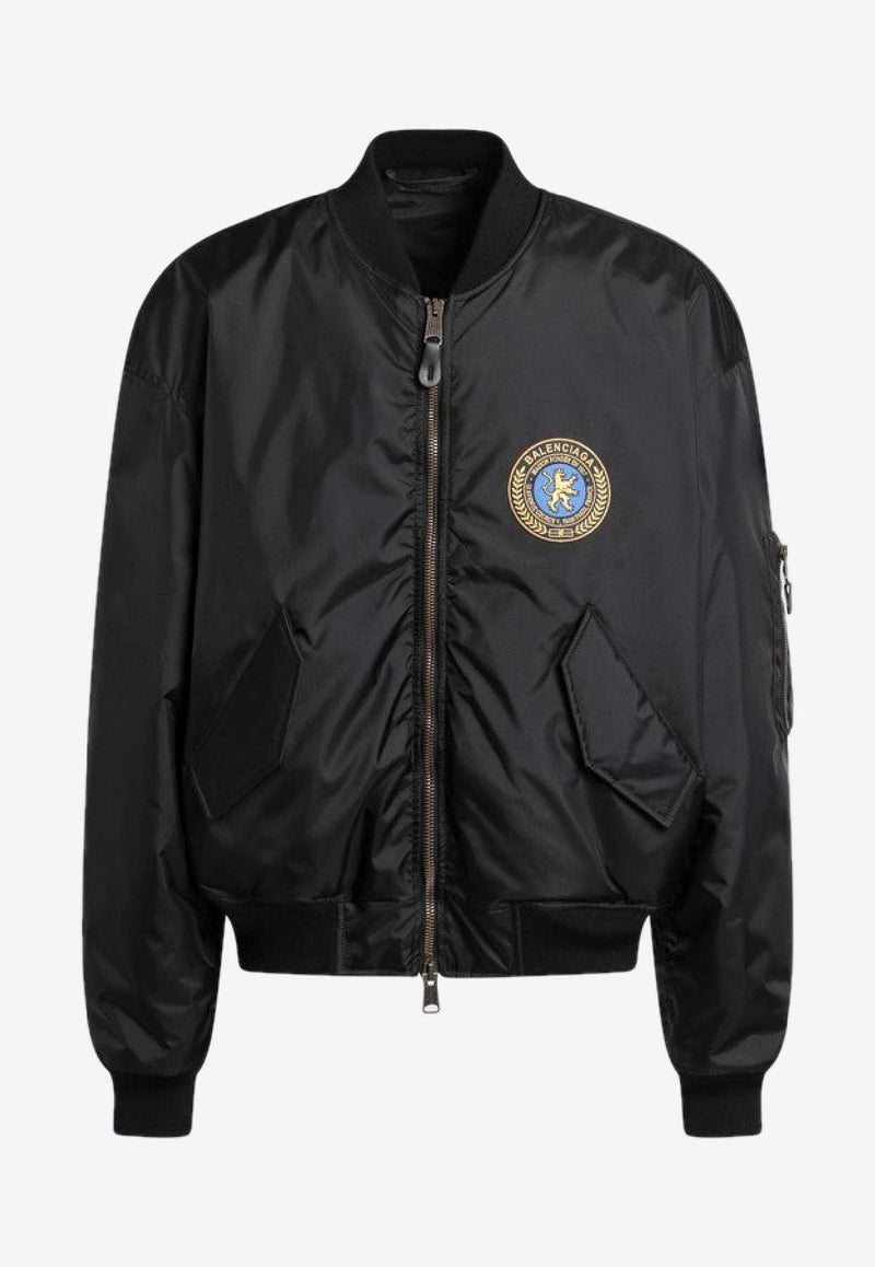 Balenciaga Uniform Merch Bomber Jacket Black 839101TOO04/R_BALEN-1000
