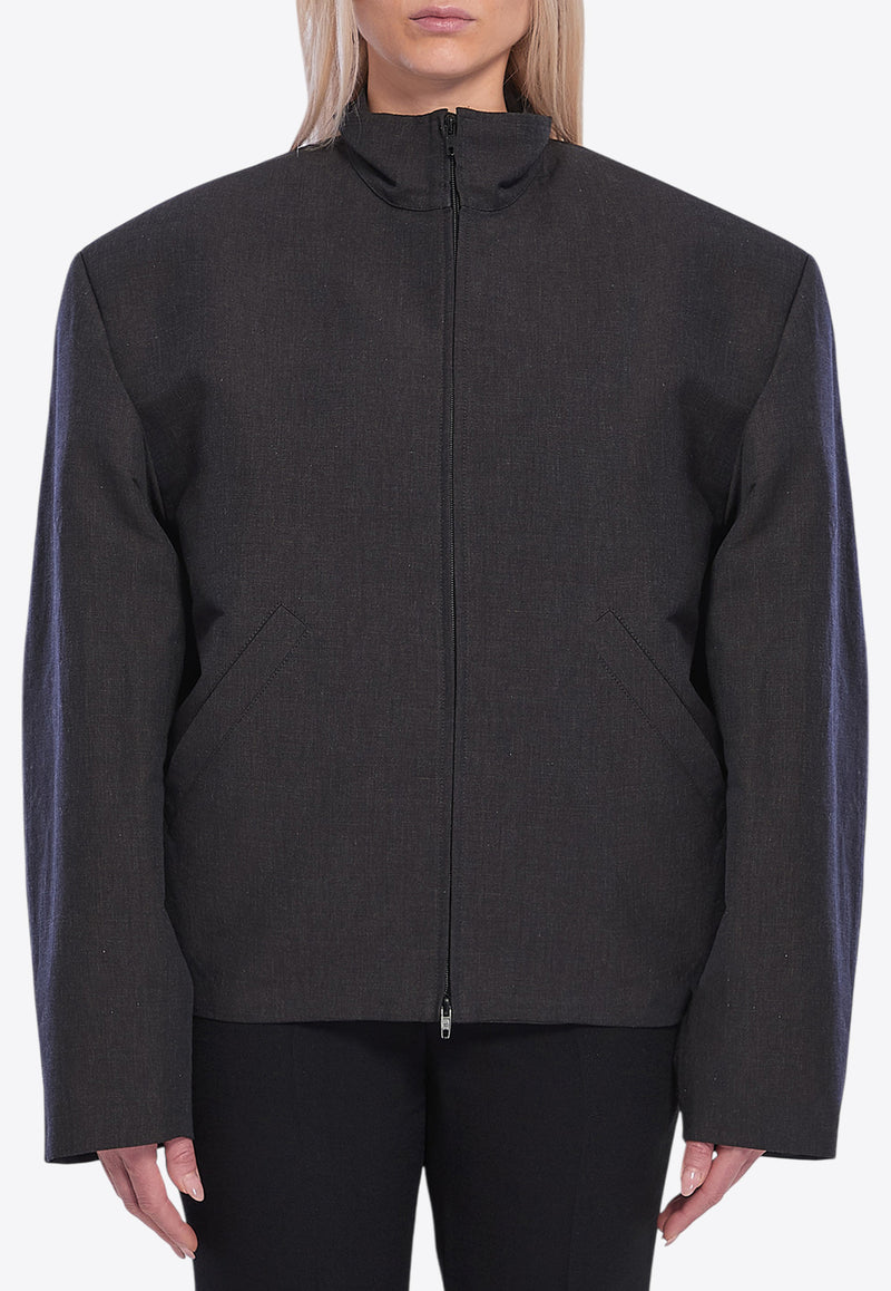 Balenciaga Oversized Zip-Up Jacket Black 839115-TST05-1000