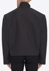 Balenciaga Oversized Zip-Up Jacket Black 839115-TST05-1000