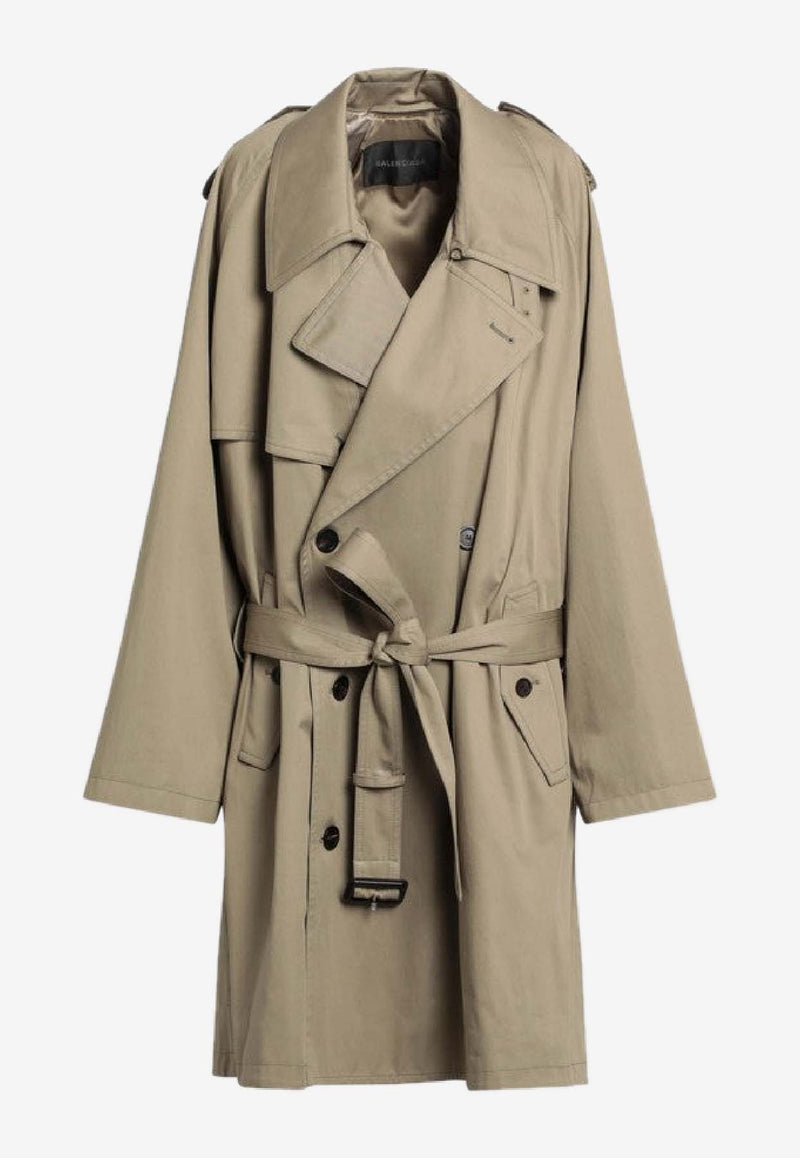 Balenciaga Double-Breasted Trench Coat Beige 839117TSP13/R_BALEN-9772