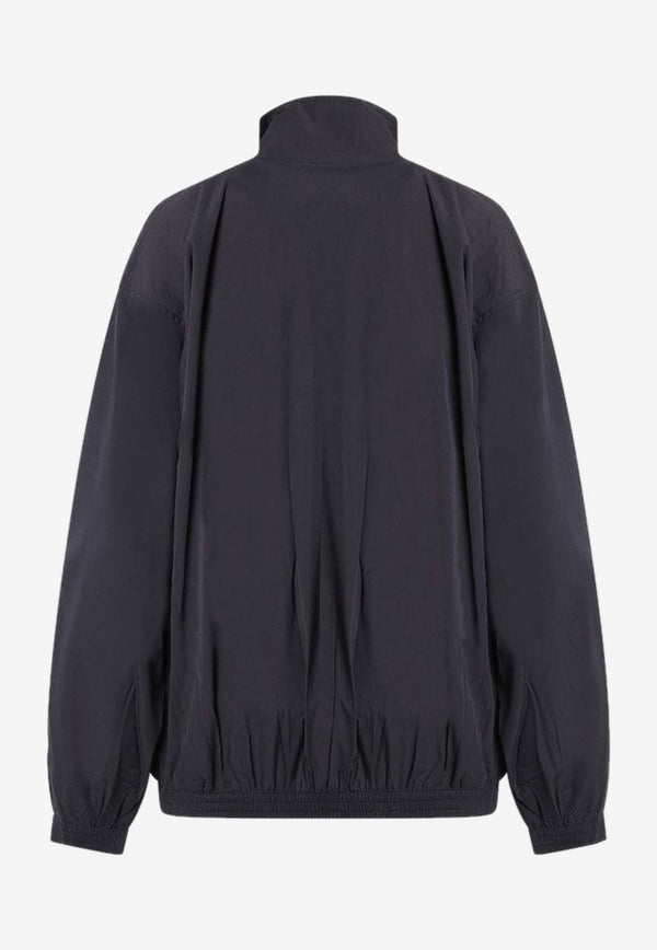 Balenciaga Logo Embroidered Zip-Up Jacket Black 839171TRO31/R_BALEN-1055