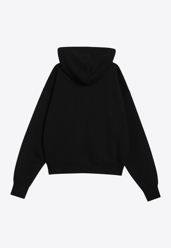 Alexander McQueen Logo Zip-Up Hooded Sweatshirt Black 839217QTADU/R_ALEXQ-0548