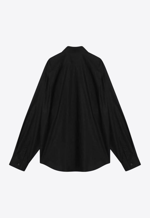 Balenciaga Nano BB Logo Buttoned Shirt  Black 839219TRM28/R_BALEN-1000
