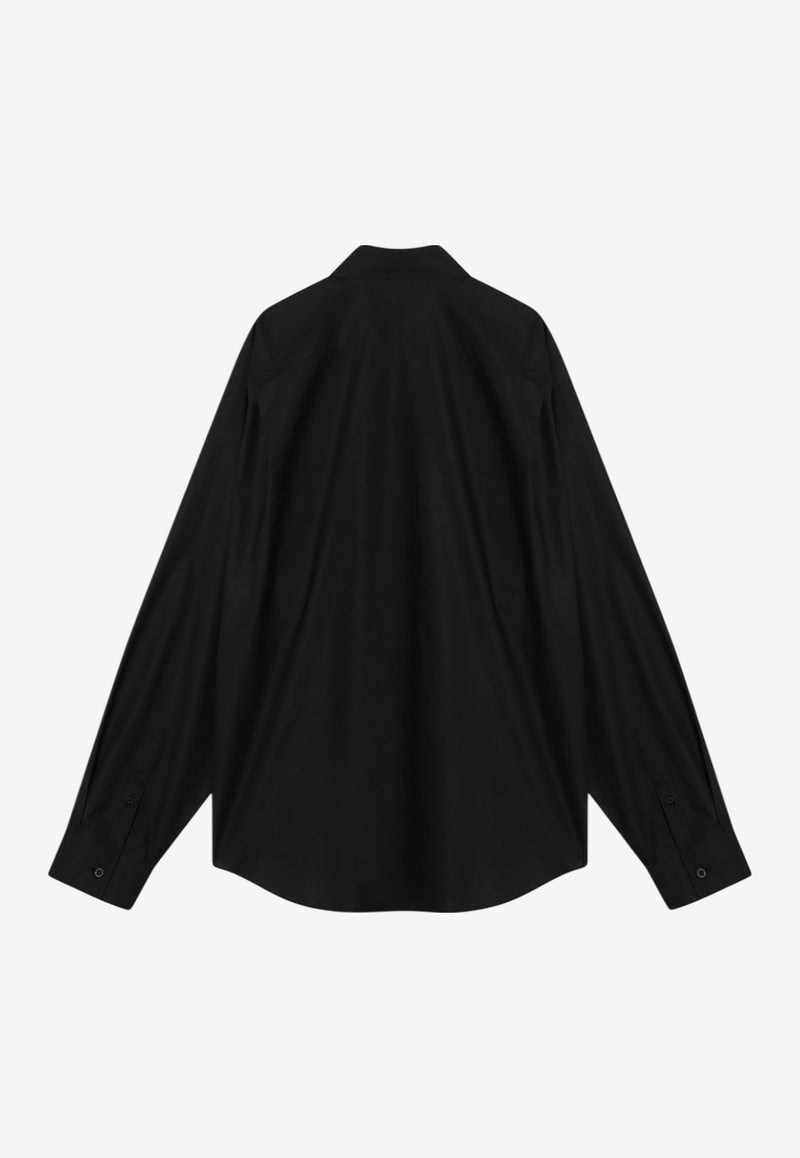 Balenciaga Nano BB Logo Buttoned Shirt  Black 839219TRM28/R_BALEN-1000