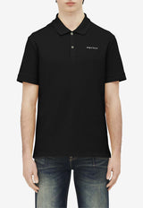 Alexander McQueen Embroidered Logo Polo T-shirt Black 839229QXAAK 1000