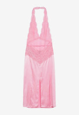 Gucci Halterneck Silk Satin Dress Pink 839410XUAM6/R_GUC-5426