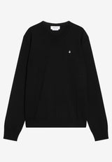 Alexander McQueen Inverted Skull Wool Knit Sweater Black 839686Q1BEC/R_ALEXQ-1218