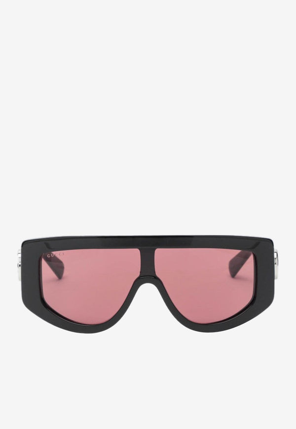 Gucci Double G Rectangular Sunglasses Burgundy 839997J0740/R_GUC-1060