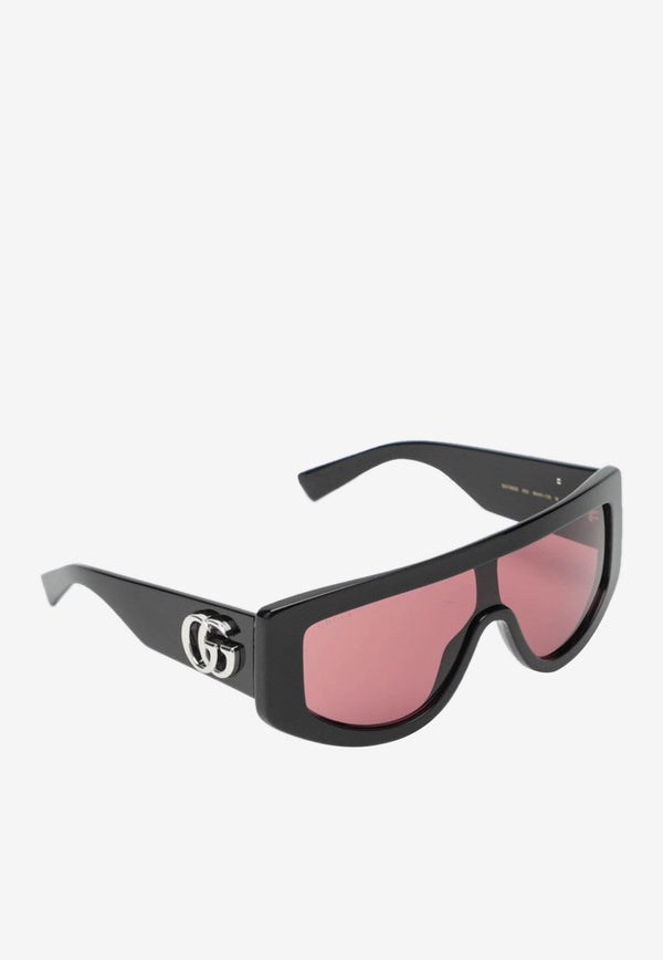 Gucci Double G Rectangular Sunglasses Burgundy 839997J0740/R_GUC-1060