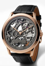 Slim d'Hermes Squelette Lune Graphite Matte Alligator Strap - 39.5 mm