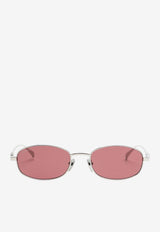 Gucci Cut-Out Logo Oval Sunglasses Bordeaux 840020I3330/R_GUC-8160