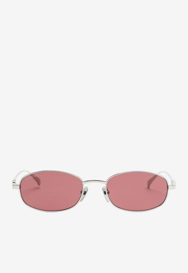 Gucci Cut-Out Logo Oval Sunglasses Bordeaux 840020I3330/R_GUC-8160