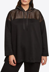 Mat Fashion Semi-Sheer Oversized Hooded Sweatshirt Black 8401.1001.W_BLACK