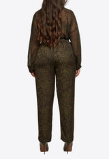 Mat Fashion Leopard Print Straight-Leg Pants Green 8401.2059.W_GREEN