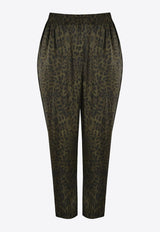 Mat Fashion Leopard Print Straight-Leg Pants Green 8401.2059.W_GREEN