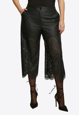 Mat Fashion Laser-Cut Cropped Pants Black 8401.2071.W_BLACK
