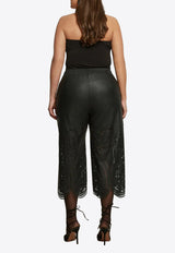 Mat Fashion Laser-Cut Cropped Pants Black 8401.2071.W_BLACK